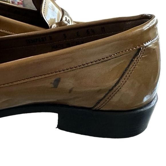 BALLY Women’s Gold Patent Leather Loafers Slip-On Low Heel Moccasins Size 5.5 - Picture 10 of 10